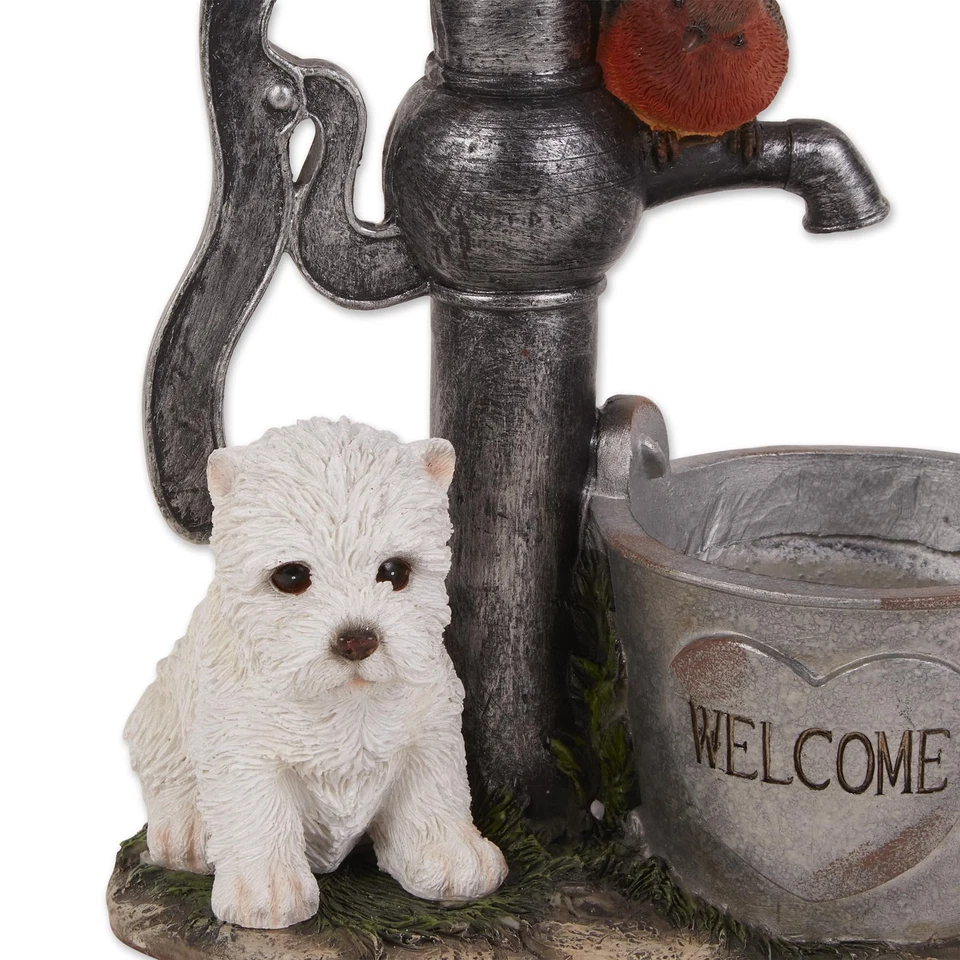 Estatuilla Estatua Solar Decoración Jardín Día y Noche, 8.5x4.5x12.25, Cachorro Pequeño y W... Foto 2 de 4