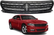 Front Bumper Upper Grill Gloss Black For 2015-2023 Dodge Charger Se Sxt Gt Rt
