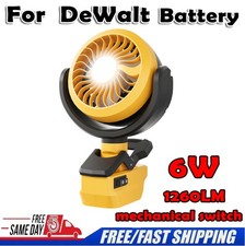 1260LM Portable Fan for Dewalt 20V Li-ion Battery DCB209 Cordless Camping Fan