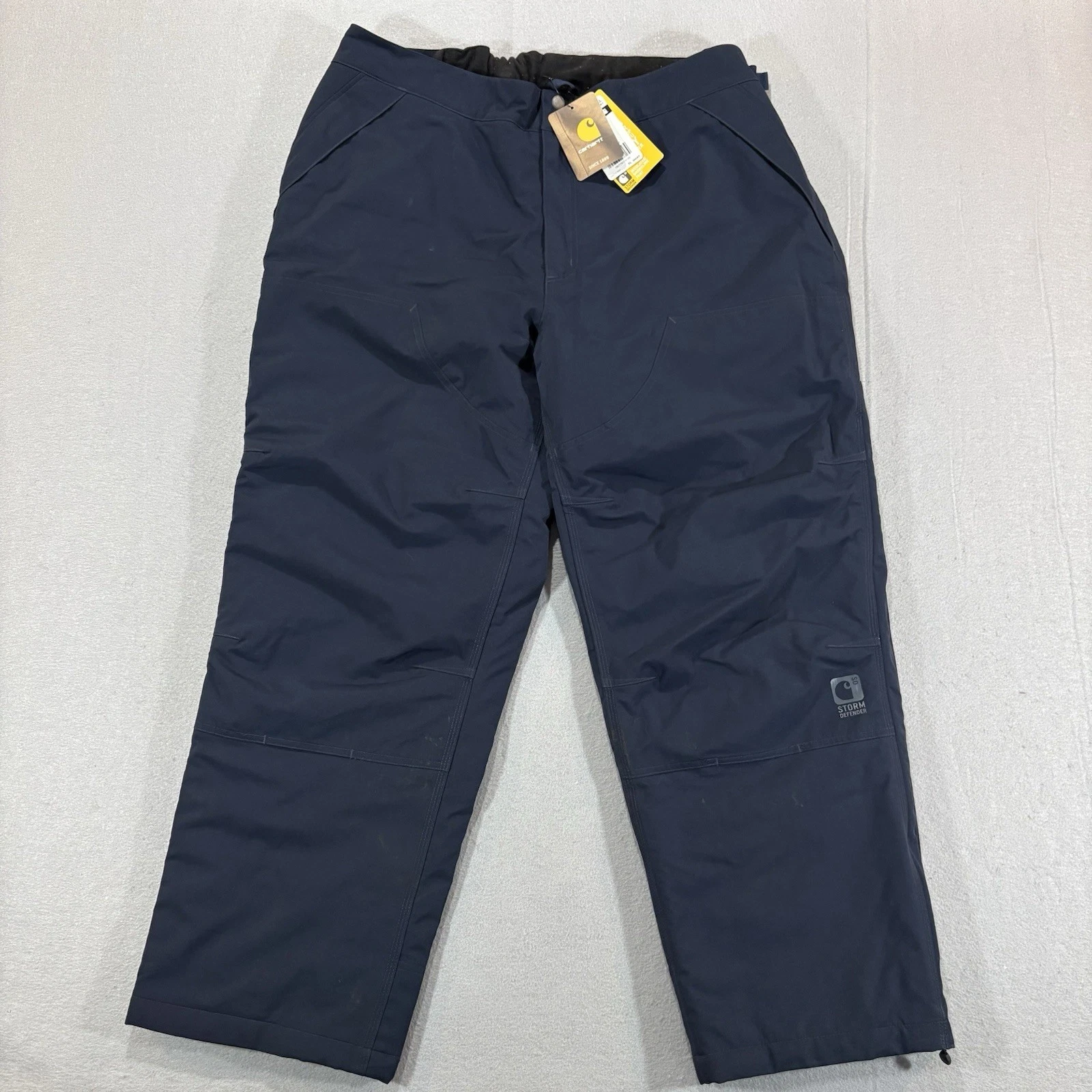 Carhartt Pants Shoreline Storm Defender Waterproof Mens XL Short Navy Read