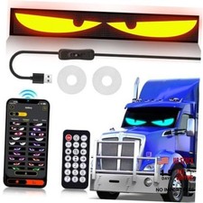 52in 7.48in Devil Eyes Light for Windshield, Remote APP Dual Control,