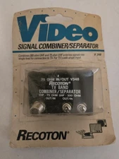 Recoton V 348 TV Band Signal Combiner / Separator ~ 300 UHF & 75 VHF Ohm