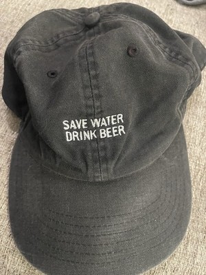 Wembley Hat Men's Adjustable Black Cotton Embroidered Beer Cap