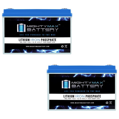 #ad #ad Mighty Max ML100 12LI 12V 100AH LiFePO4 Deep Cycle Lithium Battery Pack of 2 $509.99