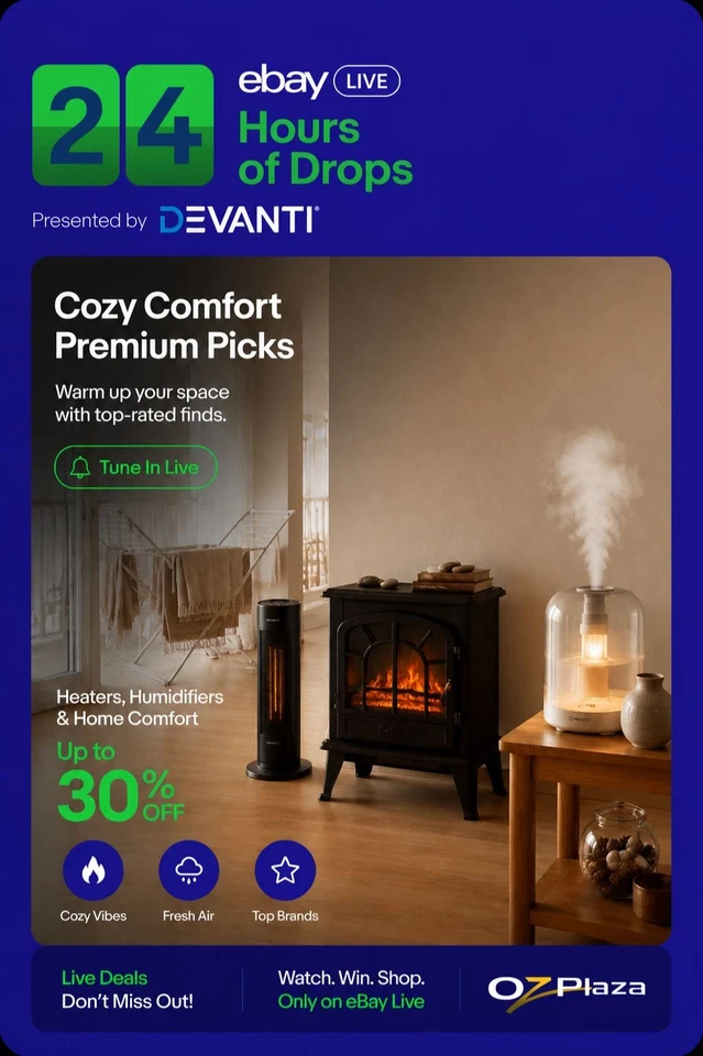 Devanti Live: Heaters, Humidifiers & Home Comfort Up to 30% OFF