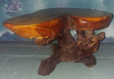 Wood Tree Table Bonsai Stand 14x10x8" Black Locust & Manzanita Zen Boho Decor