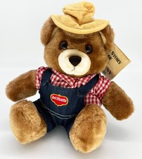 VTG. 1985 Dakin Teddy Bear Del Monte Brawny Instant Collectible Since Bankruptcy