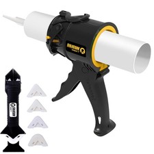   Compact Caulking Gun with Caulking Tools - No Drip Caulk Gun - Patented Des...