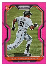 2021 Panini Prizm #103 Luis Alexander Basabe Pink Prizm Refractor