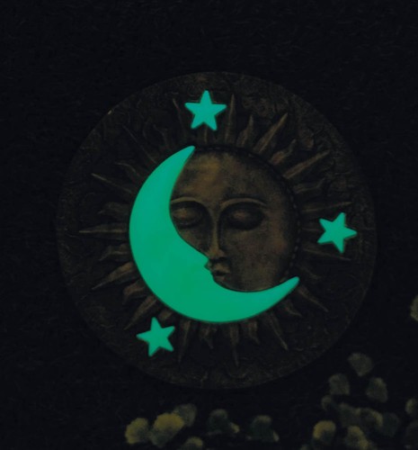 57073461 Sun and Crescent Moon Stepping Stone, Brown - Picture 5 of 8