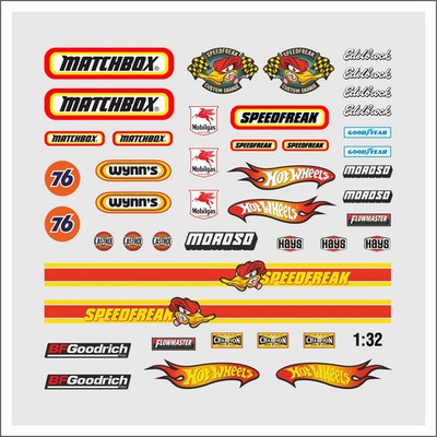 Waterslide Decal 1:32 Hotwheels Slotcar Racing Texaco USA V8 Muscle Cars Speed