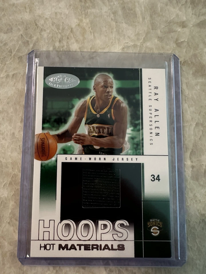 2004-05 Fleer Hoops Hot Prospects - Hot Materials Ray Allen #HM-RA /500 (MEM) - Image 3 of 4