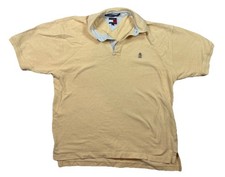 Vintage Tommy Hilfiger Polo Shirt Mens Size Large Casual Short Sleeve Yellow