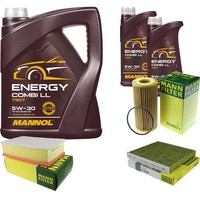 Inspektionspaket 7L Mannol Energy 5W-30 FüR VW Tiguan 2.0 TSI 4Motion Passat