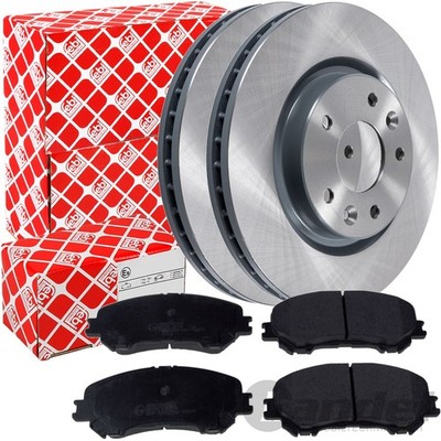 FEBI BREMSSCHEIBEN 296mm BELÄGE VORNE passend für NISSAN QASHQAI RENAULT KADJAR