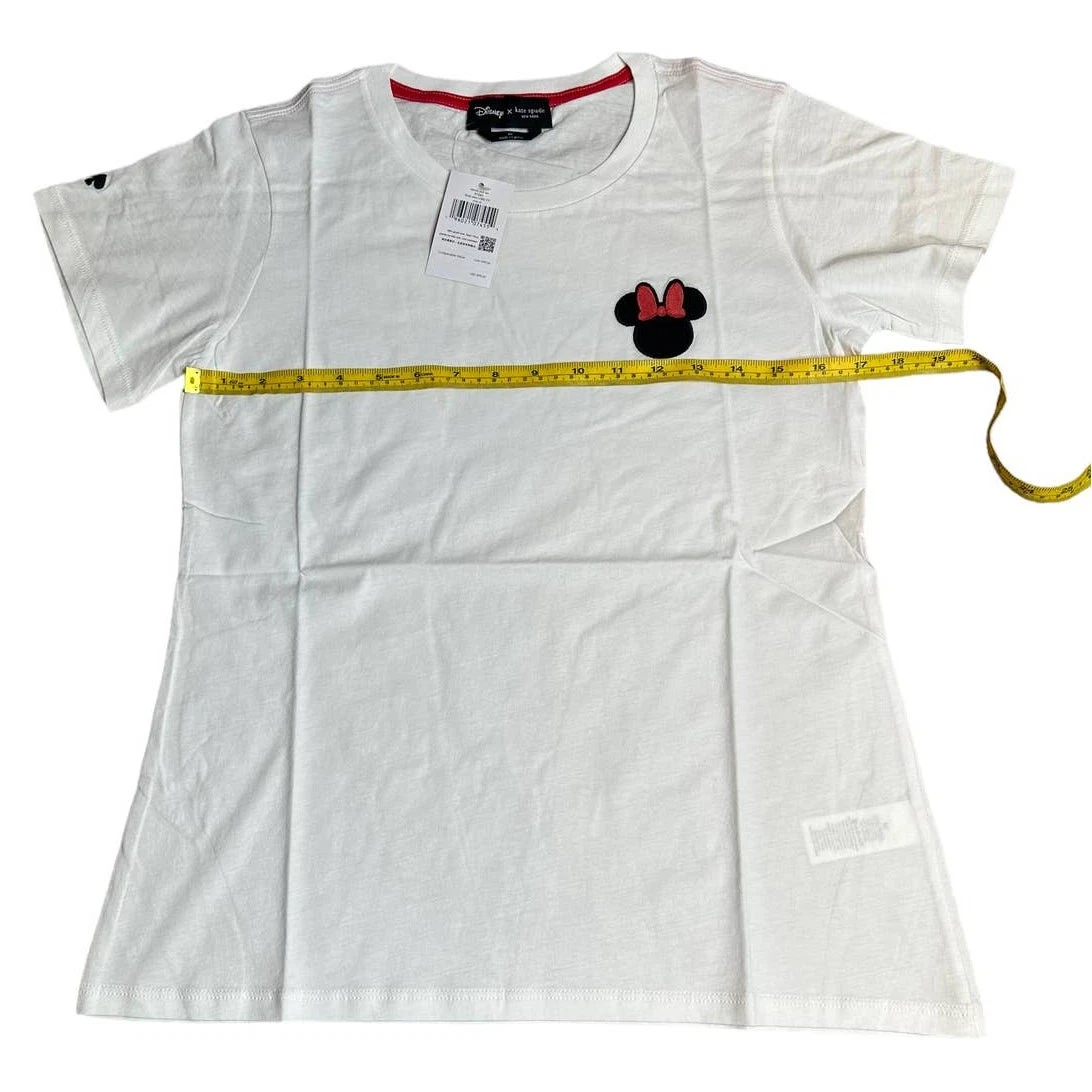 T shirt Kate Spade manica corta Minnie Patch Medium in bianco fresco