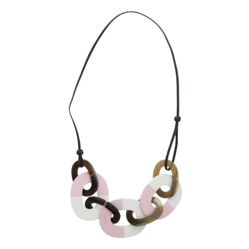 HERMÈS Collana HERMES Caramba corno di bufalo lacca marrone rosa 0271