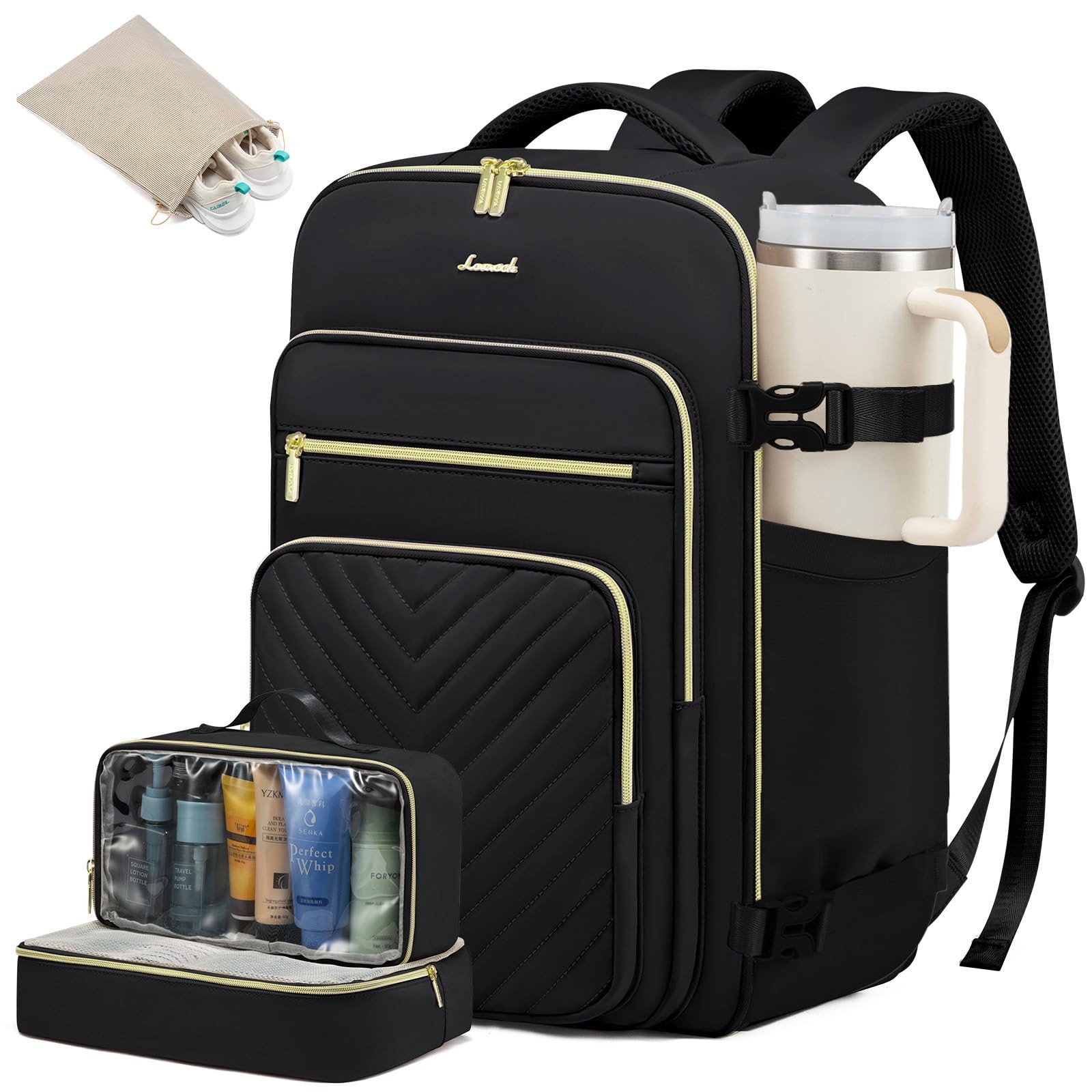 Large 40L TSA-Approved Carry-On Travel Backpack for Women