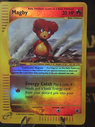 Magby - 17/165 - Pokemon Expedition Reverse Holo Rare Card mp
