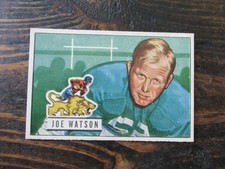 1951 Bowman JOE WATSON Football Card # 133 DETROIT LIONS EX-MT Condition