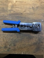 Platinum Tools PRO-HD Hand Crimper for RJ45/RJ11 Wire Stripping, Blue Handles
