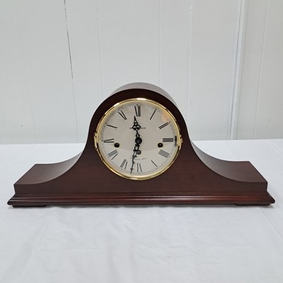 Vintage Howard Miller Mason Mantel Clock Key-Wind Wood 630 161  Movement 354-579