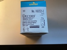 Leviton Decora Duplex Receptacle 20 Amp Ivory . New /Old Stock Box Of 10