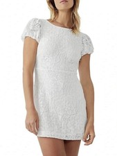 Free People Hailee Lace Puff Sleeve Mini Dress in Sz XS