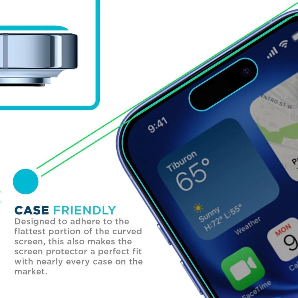 Tech Armor Privacy Ballistic Glass Screen Protector for iPhone 16 Plus - 1 Pack - Image 3 of 4