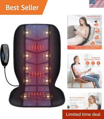 Luxury Massage Chair Pad with Heat & 10 Vibration Motors for Ultimate Relaxation