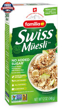 Swiss Muesli Cereal, 0G Added Sugar, Energy-Packed Cereal with Raisins, Hazelnut