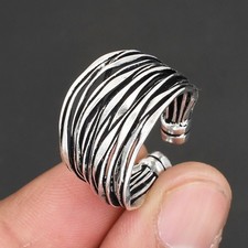 Anello multifilo vintage etnico fatto a mano gioielli per regalo misura USA-8 CR-043