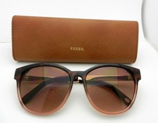 Fossil FW29 Oversized Sunglasses Brown to Translucent 55-16-140 with Case