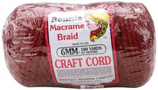 Pepperell Bonnie Macrame Craft Cord 6mmX100yd-Wine