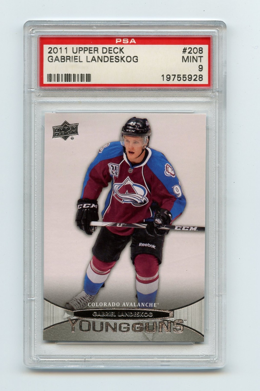 2011 Upper Deck #208 Gabriel Landeskog Young Guns (RC) PSA 9