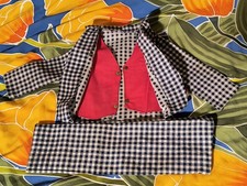 For 30" MORTIMER SNERD Ventriloquist Dummy Clothes: Jacket w/Red Vest Pants