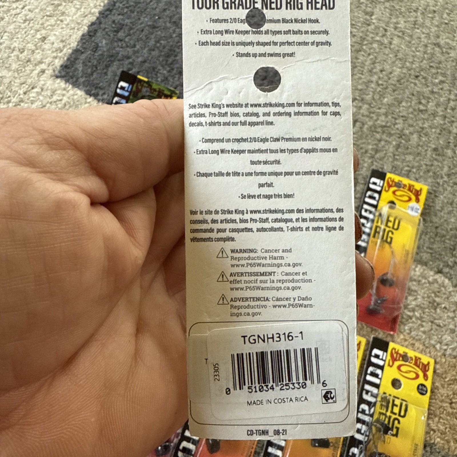 Strike King Tour Grade Ned Rig Jig Head Lot of 11 - 1/16 , 3/16 - Image 4