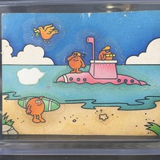 VINTAGE 80 S HALLMARK ORANGE SNIFF STICKER SHEET RARE
