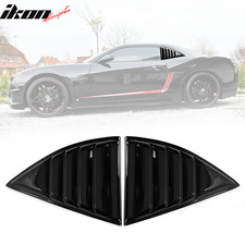 Fits 10-15 Chevy Camaro Side Window Louver Sun Shade Cover 2pc - Gloss Black Fits 10-15 Chevy Camaro Side Window Louver Sun Shade Cover 2pc - Gloss Black