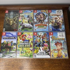Lot of 8 Nintendo Switch game Empty cases only No Games Smash Bros Mario DK