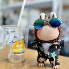 Summer Vacation Doll Clothes Tropical Palm Tree Beach Outfit for Lufufu(No Doll)