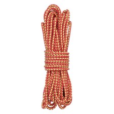 11 Yard Leather Cord, 5.5mm Round Braided Leather Strips, Red Yellow