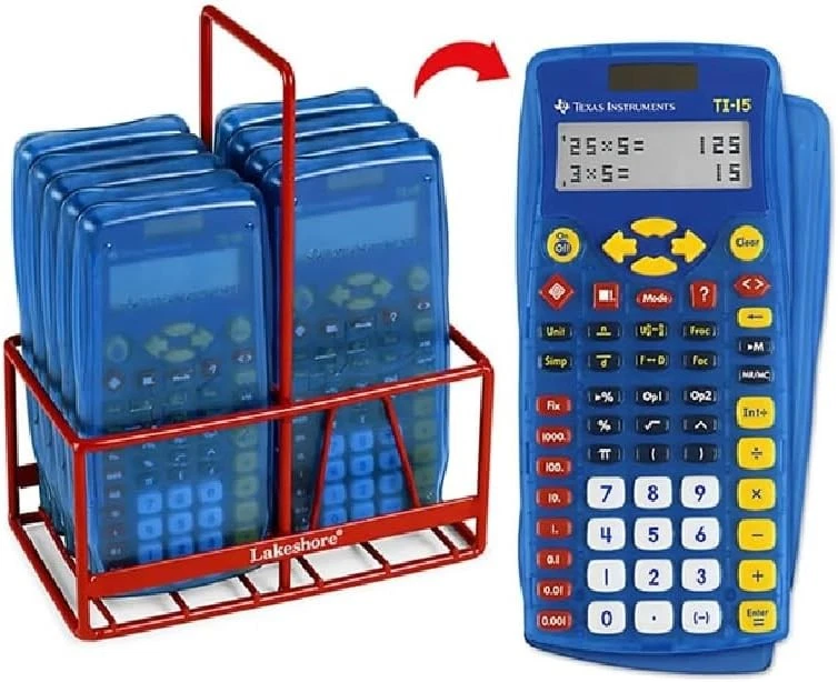 Texas Instruments TI-108 Solar Power Calculator/Teacher’s Kit (set of 10) Blue  - Image 2 of 4