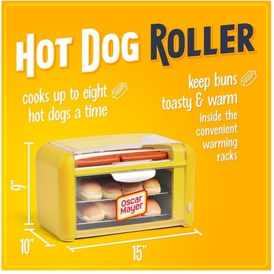 Stainless Steel Grill Rollers & Warming Oven - Yellow