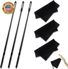 3 Pcs Flute Clean Rod and Cloth Flutes Cleaning Swabs Flute Cleaning Kit Wind In