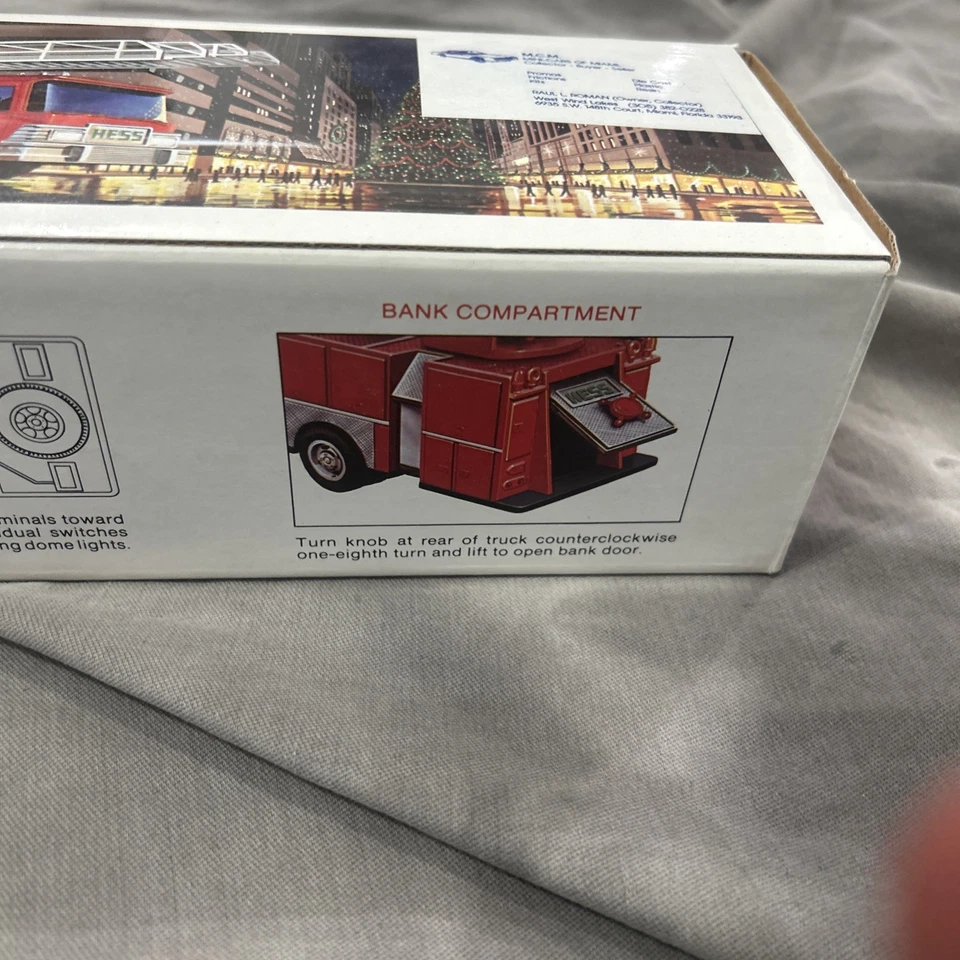 1986 Hess TOY FIRE TRUCK BANK  - Image 4 of 4