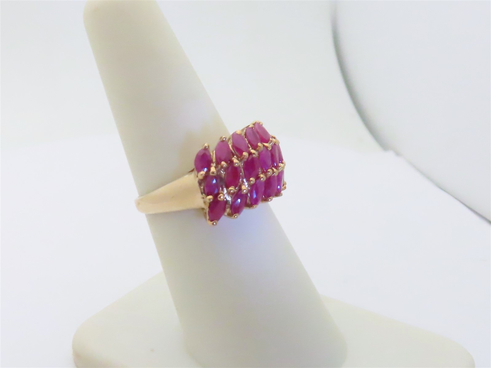 Vintage Natural Ruby Rings Solid Gold Jewelry Rub… - image 7