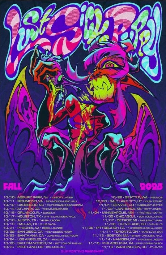 LustSickPuppy Fall Tour 2025 Vertical Poster