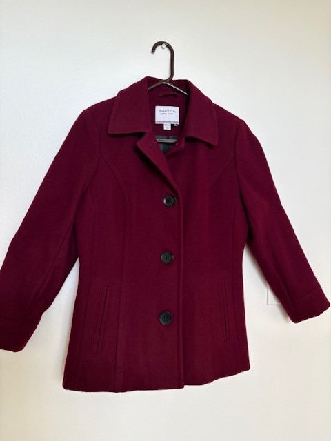 Womens NAUTICA Jacket size S/M Burgandy
