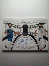 KARL-ANTHONY TOWNS 2023-24 PANINI FLAWLESS ALL-NBA INK AUTO 12/25 WOLVES